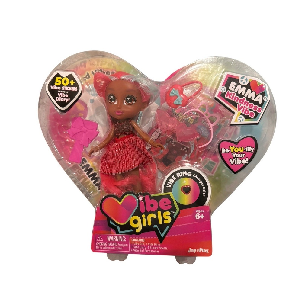 NEW Vibe Girls Emma Kindness Vibe Doll Ring Stickers Diary Jay@Play